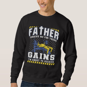 Christian gym workout powerlifting bench press sweatshirt