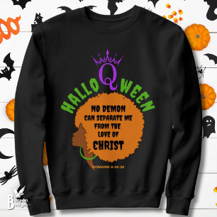 Christian HALLOQWEEN Afro Halloween Sweatshirt