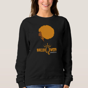 Christian Halloween AFRO QUEEN Bible verse Sweatshirt