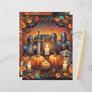 Christian Halloween Armour of God Scrapbook Paper