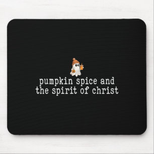 Christian Halloween Cute Ghost Pumpkin Sce Faith  Mouse Pad