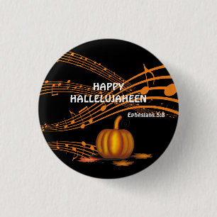 Christian Halloween HALLELUJAHEEN   Pumpkin 3 Cm Round Badge