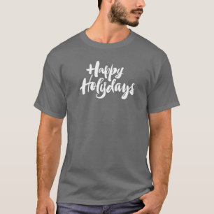Christian Happy Christmas Holidays Lettering T-Shirt