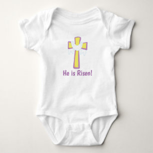 Christian He is Risen Baby Bodysuit