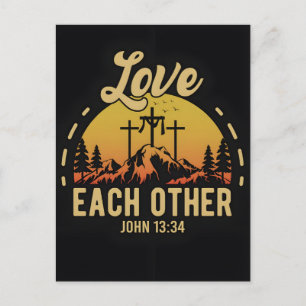 Christian He is Risen Faux Holiday Postcard