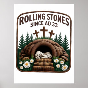 Christian He is Risen Faux Poster