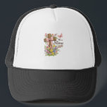 Christian- He is Risen Floral Cross Religious East Trucker Hat<br><div class="desc">Christian- He is Risen Floral Cross Religious Easter T-Shirt</div>