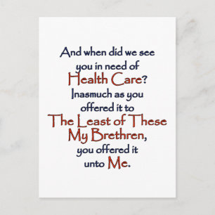Christian Health Care Postcard