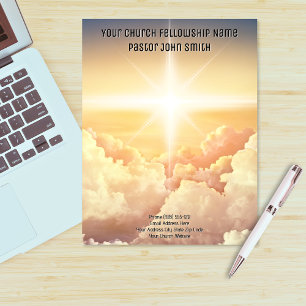 Christian Heavenly Cloud Church Business  Custom Letterhead