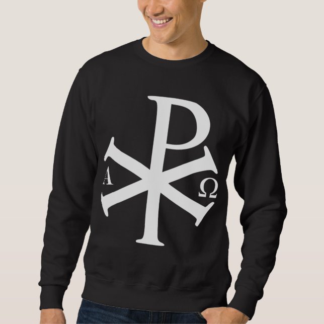 Christian History Alpha Omega Chi Rho byzantine Ch Sweatshirt (Front)