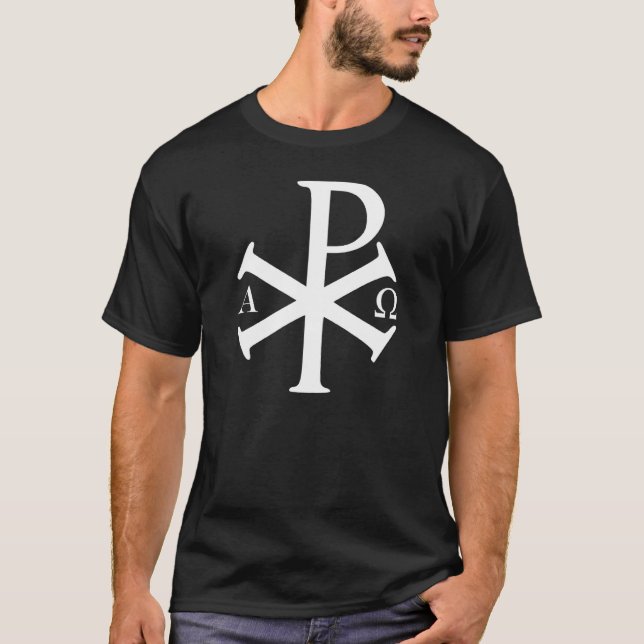 Christian History Alpha Omega Chi Rho Byzantine Ch T-Shirt (Front)