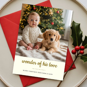Christian Holiday Photo Card — Wonder of His Love