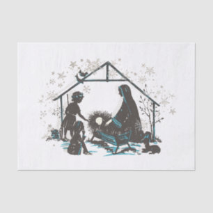 Christian Holy Baby Jesus Christmas Nativity Scene Tissue Paper