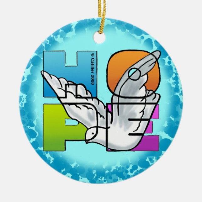 Christian Hope Dove Ornament (Front)