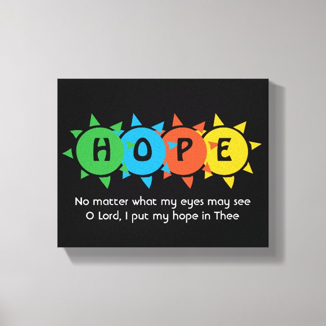 Christian HOPE Encouragement CUSTOMIZABLE Canvas Print (Front)