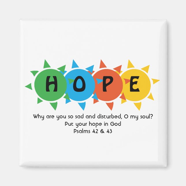Christian HOPE IN GOD Suicide Prevention CUSTOM Magnet (Front)