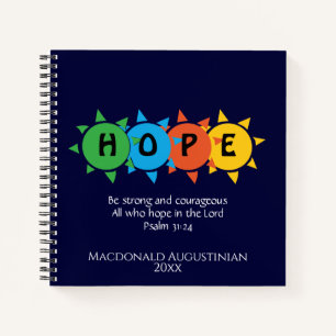 Christian HOPE IN THE LORD Customisable PSALM 31 Notebook