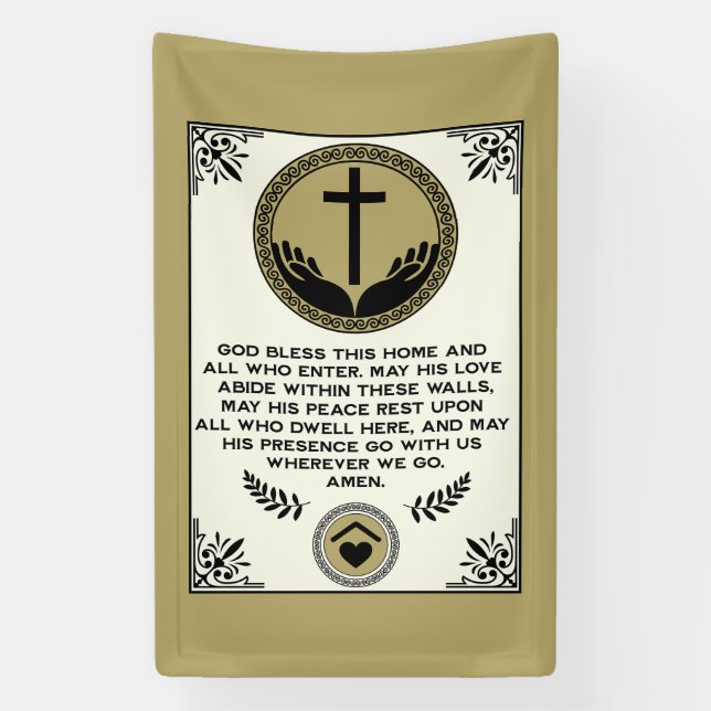Christian House Blessing Banner (Vertical)