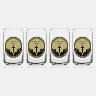 Christian House Blessing Can Glass