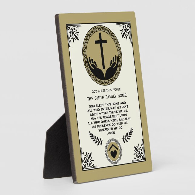 Christian House Blessing Plaque (Side)