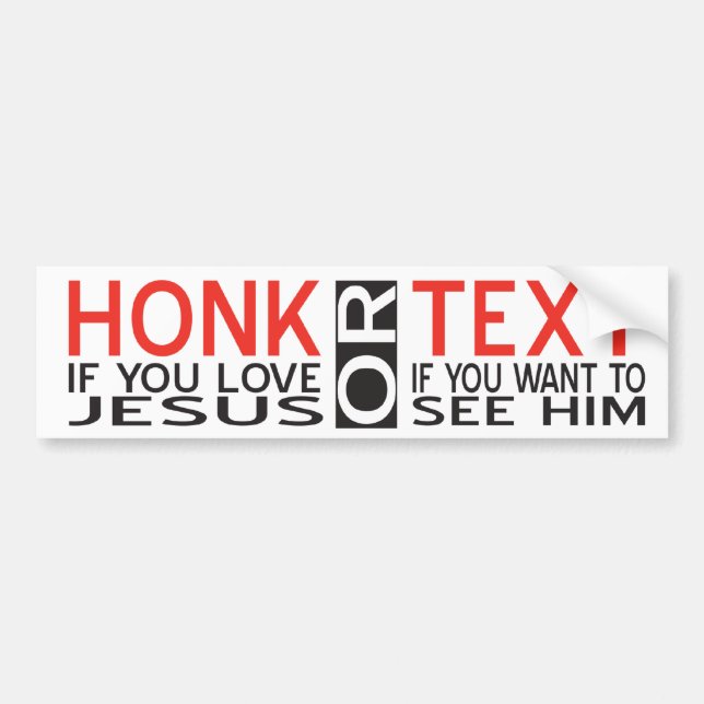 Christian Humour Funny Car Bumper Sticker (Front)