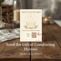 Christian Hymns QR Code Music Therapy Postcard