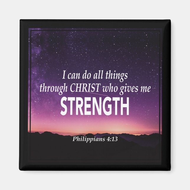 Christian | I CAN DO ALL THINGS | Philippians 4:13 Magnet (Front)