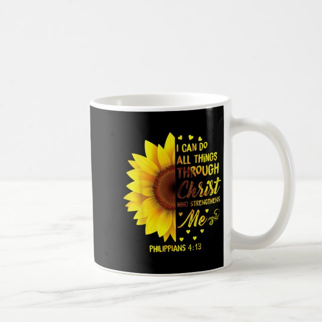 Christian I Can Do All Things Through Christ Bible Coffee Mug (Right)