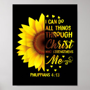 Christian I Can Do All Things Through Christ Bible Poster