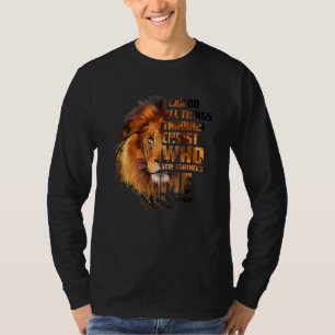 Christian I Can Do All Things Through Christ Lion T-Shirt