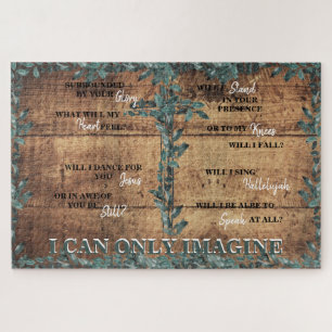 Christian I can Only Imagine Lyrics Foliage Wood Jigsaw Puzzle