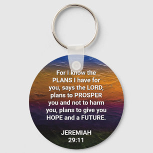 Christian I KNOW THE PLANS Jeremiah 29:11 Key Ring