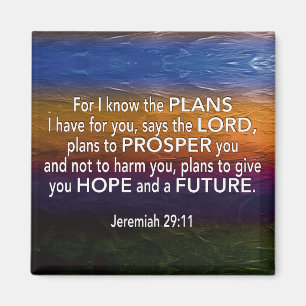 Christian I KNOW THE PLANS Jeremiah 29:11 Magnet