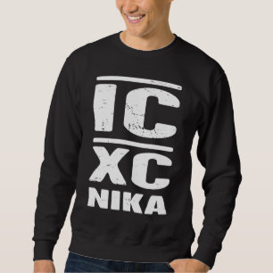 Christian IC XC NIKA  Distressed Eastern Orthodox Sweatshirt
