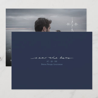 Christian Initials Cross Hand Lettered Photo Save The Date