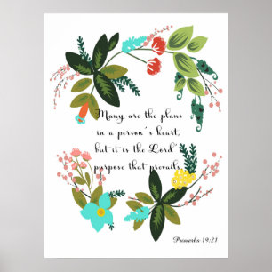 Christian inspirational Art - Proverbs 19:21 Poster
