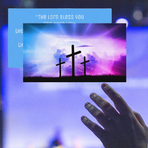 Christian Inspirational Bible Religious Cross Busi Business Card