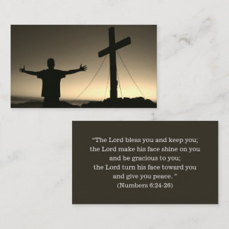Christian Inspirational Bible Religious Cross Business Card