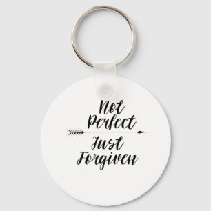 Christian Inspirational Not Perfect Just Forgiven Key Ring