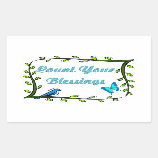 Christian items about blessings rectangular sticker