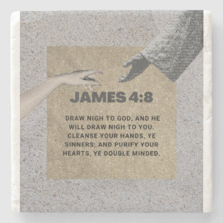 Christian James 4:8 Stone Coaster