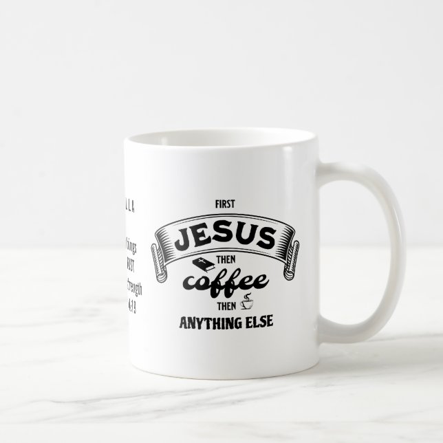 Christian JESUS AND COFFEE Coffee Mug (Right)