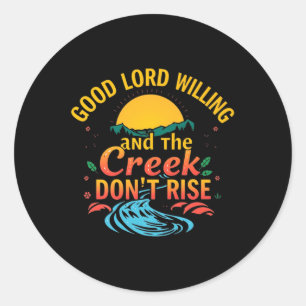 Christian Jesus Country Retro Vintage Good Premium Classic Round Sticker