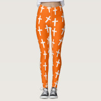 Christian Jesus cross orange pattern