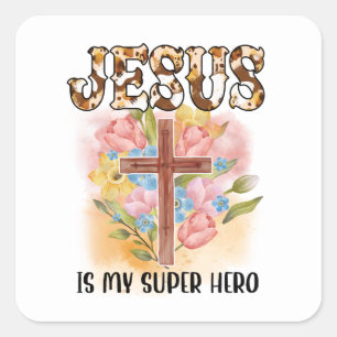 Christian Jesus God Customise Bible Verse Square Sticker