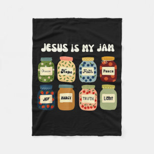 Christian Jesus Is My Jam And Im Here To Spread It Fleece Blanket