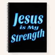 Christian Jesus Is My Strength 8.5 x 11 Notebook