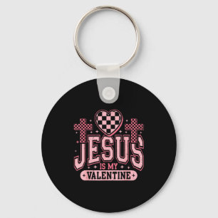 Christian Jesus Is My Valentine Day Religious Hear Key Ring