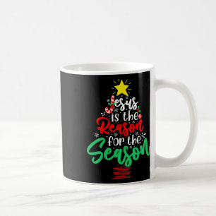 Christian Jesus Is The Reason Christmas Xmas Tree Coffee Mug