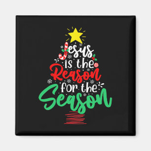 Christian Jesus Is The Reason Christmas Xmas Tree Magnet